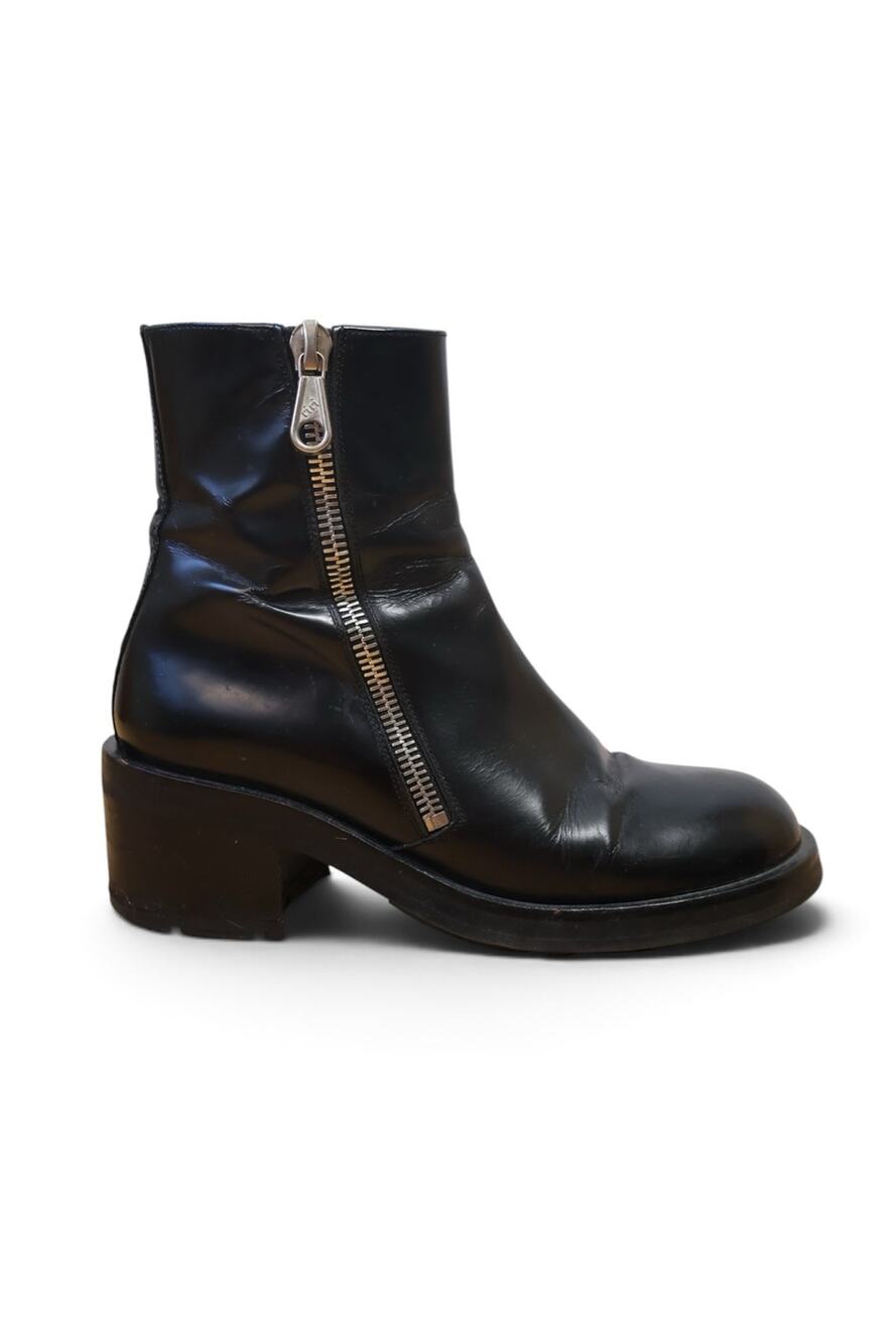 Free Lance Paris Black Leather Side Zip Ankle Boot Women's Size 39.5 EU/ 8.5 US
